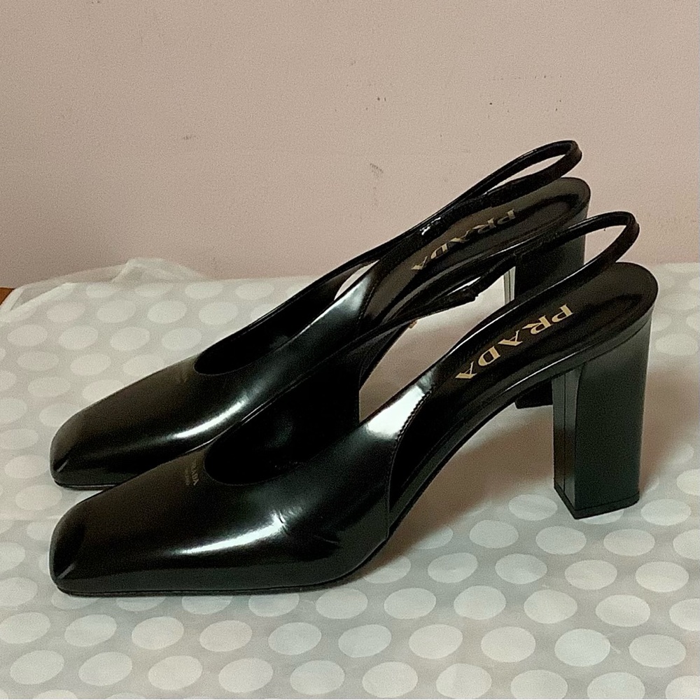BNWT Prada Modellerie Square Toe Slingback Pump sz.39.5 - Picture 2 of 13